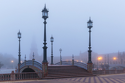 Plaza de España durante la niebla - Sergio Arias Ramón