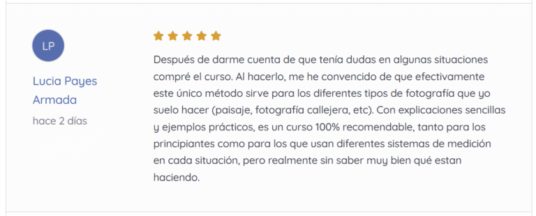 Reseña - La exposición perfecta (curso online para aprender a medir la luz)