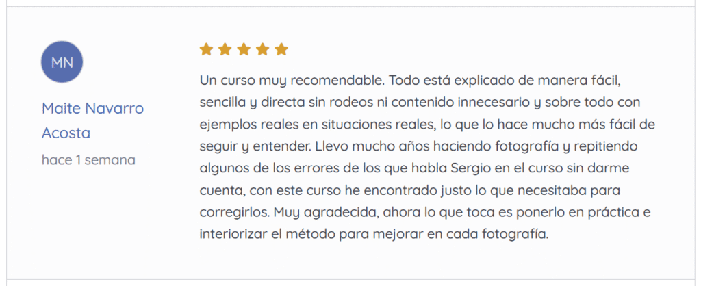 Reseña - La exposición perfecta (curso online para aprender a medir la luz)